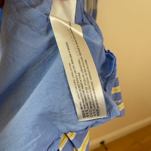 En Saison Alanna Striped Tiered Dress Blue/Yellow Size XS - Picture 9 of 9